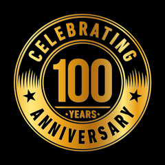 100 years anniversary logo template. Vector and illustration. 