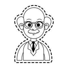 elderly male doctor icon image vector illustration design 
