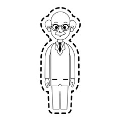 elderly male doctor icon image vector illustration design 