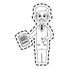 male bearded doctor icon image vector illustration design 