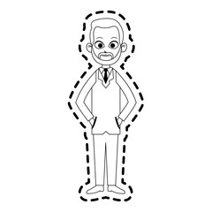 male bearded doctor icon image vector illustration design 