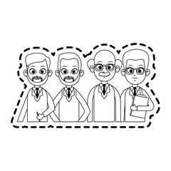 group of male doctors icon image vector illustration design 