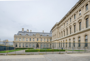 Fototapeta na wymiar Facade of the Louvre museum in Paris, France