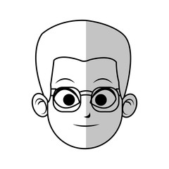 Obraz na płótnie Canvas man face cartoon icon over white background. vector illustration