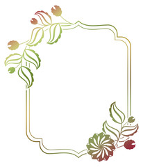 Beautiful gradient frame. Color silhouette frame for advertisements, wedding and other invitations or greeting cards. Raster clip art.