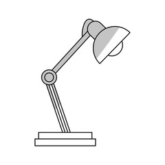 desk lamp icon over white background. vector illustration
