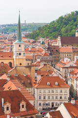 A view of the roofs of Prague's Old Town, Czech Republic