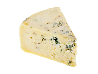 Blue cheese on a white background