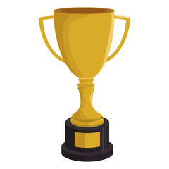 trophy cup isolated icon vector illustration design