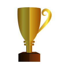 trophy cup isolated icon vector illustration design