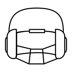 american football helmet icon vector illustration design