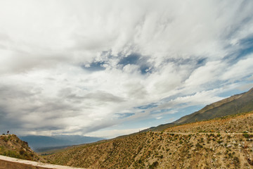 Mountain trail on a hill in Tucuman, Argentina