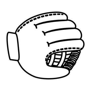 baseball glove equipment icon vector illustration design