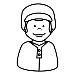 baseball player avatar character vector illustration design