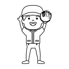baseball player avatar character vector illustration design