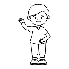 young man avatar character vector illustration design