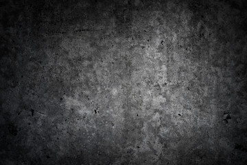 Texture of old black concrete wall for background