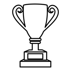 trophy cup isolated icon vector illustration design
