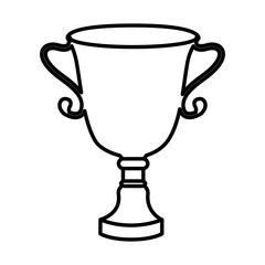 trophy cup isolated icon vector illustration design