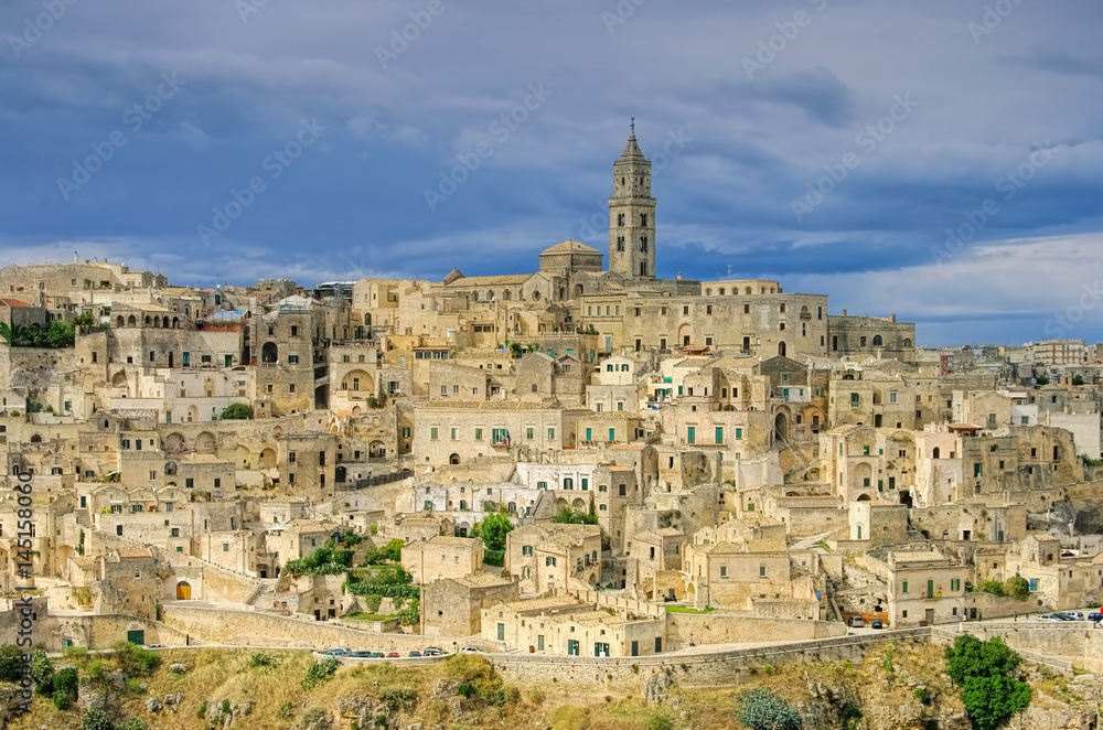 Sticker Matera in Basilikata, Italien - the town Matera in Basilicata