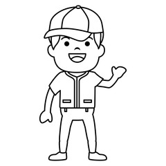 baseball player avatar character vector illustration design
