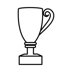 trophy cup isolated icon vector illustration design