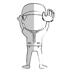 baseball player avatar character vector illustration design