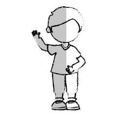 young man avatar character vector illustration design