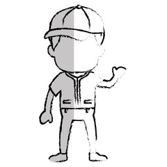 baseball player avatar character vector illustration design