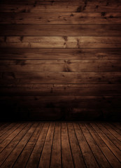 dark wooden interior room.