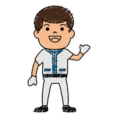 baseball player avatar character vector illustration design