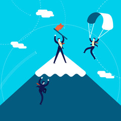 Mountain business goal concept illustration
