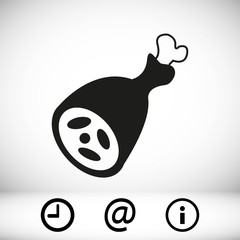 meat icon stock vector illustration flat design