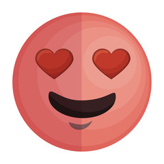 emoticon kawaii face icon vector illustration design