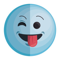 Fototapeta premium emoticon kawaii face icon vector illustration design