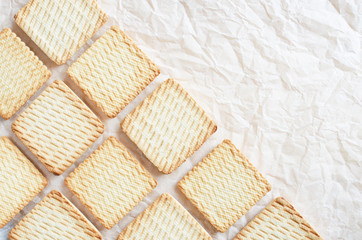 sweet square cookies background