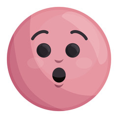 emoticon kawaii face icon vector illustration design