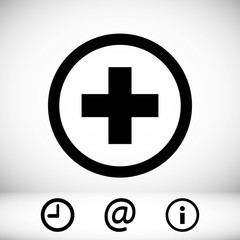 plus icon stock vector illustration flat design