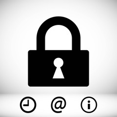 lock icon stock vector illustration flat design