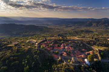 Aerial view of the historic village of Sortelha in Portugal  Concept for travel in Portugal © Tiago Fernandez