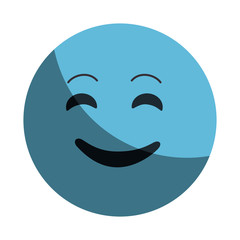 emoticon kawaii face icon vector illustration design