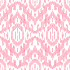 Red color seamless pattern. Tribal chevron in bohemian style. Impressive fashion print. Vector design can be used for textile, cover, cloth, fabric, wallpaper, card, wrapping paper. Scribble effect. - 145160857