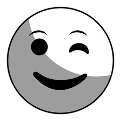 emoticon kawaii face icon vector illustration design