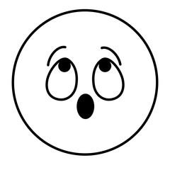 emoticon kawaii face icon vector illustration design