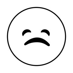 emoticon kawaii face icon vector illustration design