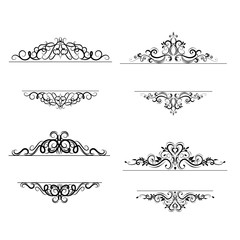 Vintage vector swirl frame set