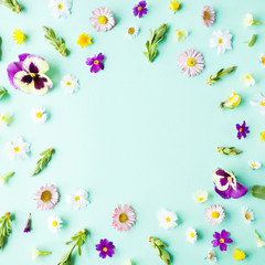 Spring flowers frame