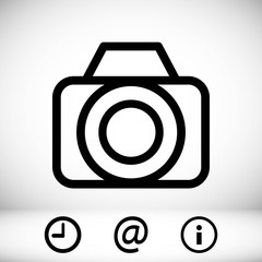 camera icon stock vector illustration flat design