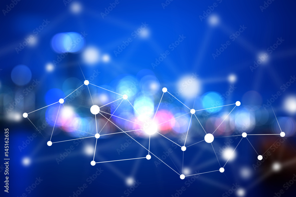 Wall mural cloud data storage concept. digital communication concept. internet connections and data information