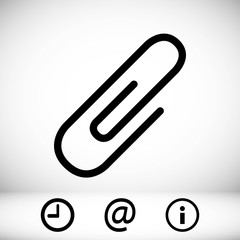 Obraz premium paper clip icon stock vector illustration flat design